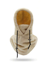 Load image into Gallery viewer, Cream Faux Fur Hood With Face Covering
