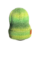 Load image into Gallery viewer, Green Tie- Dye Beanie W/ Leather Patch
