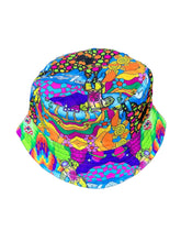 Load image into Gallery viewer, Reversible Psychedelic Patterned Bucket Hat
