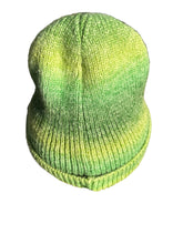 Load image into Gallery viewer, Green Tie- Dye Beanie W/ Leather Patch
