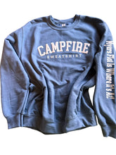 Load image into Gallery viewer, Unisex Blue Campfire Crewneck Sweatshirt
