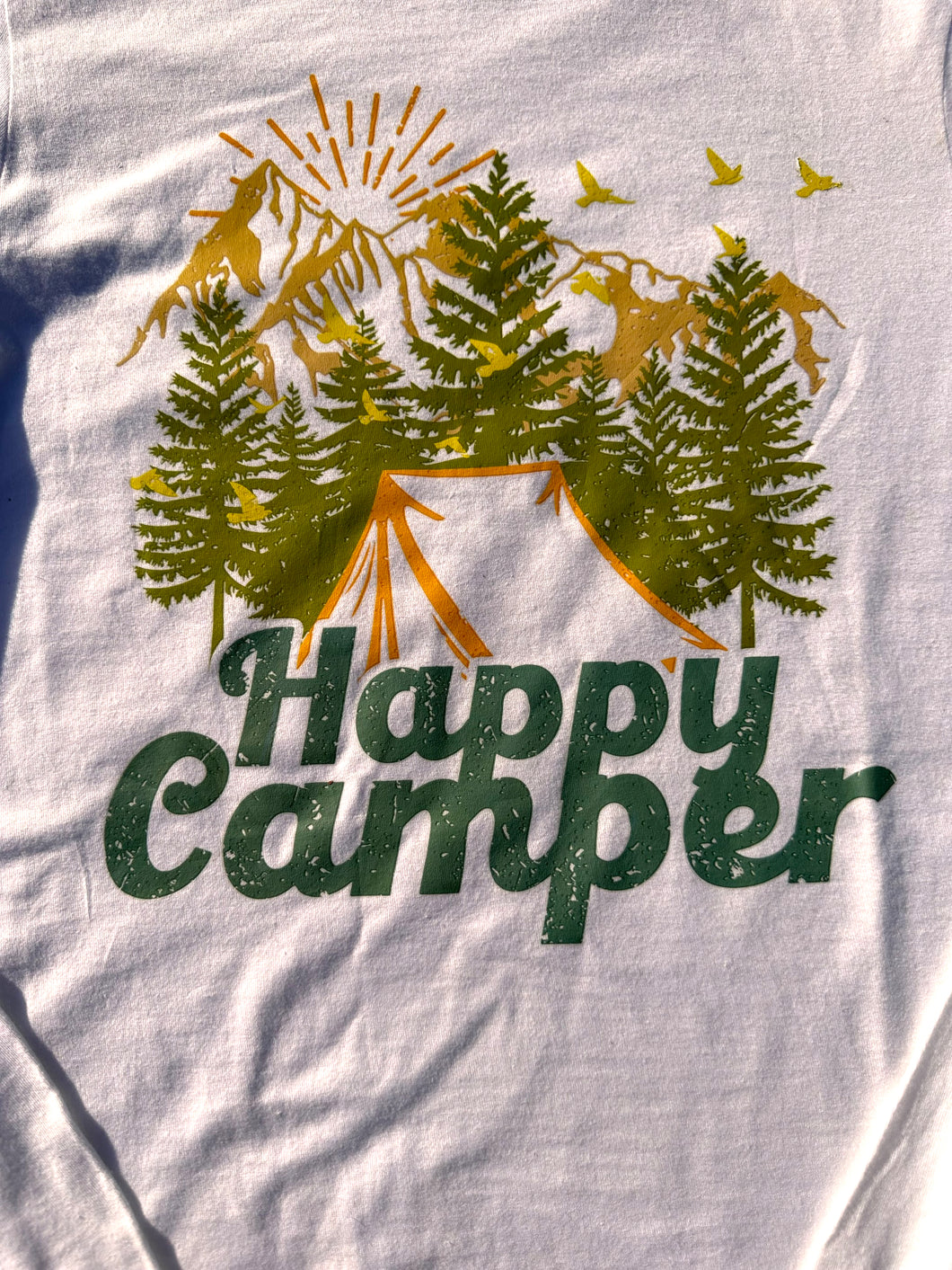 Long-Sleeve Unisex Happy Camper T-Shirt