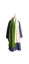 Load image into Gallery viewer, Chunky &amp; Big Color Block Green and Cream Scarf
