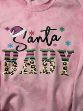 Load image into Gallery viewer, Santa Baby Hand Dyed Pink Sweatshirt
