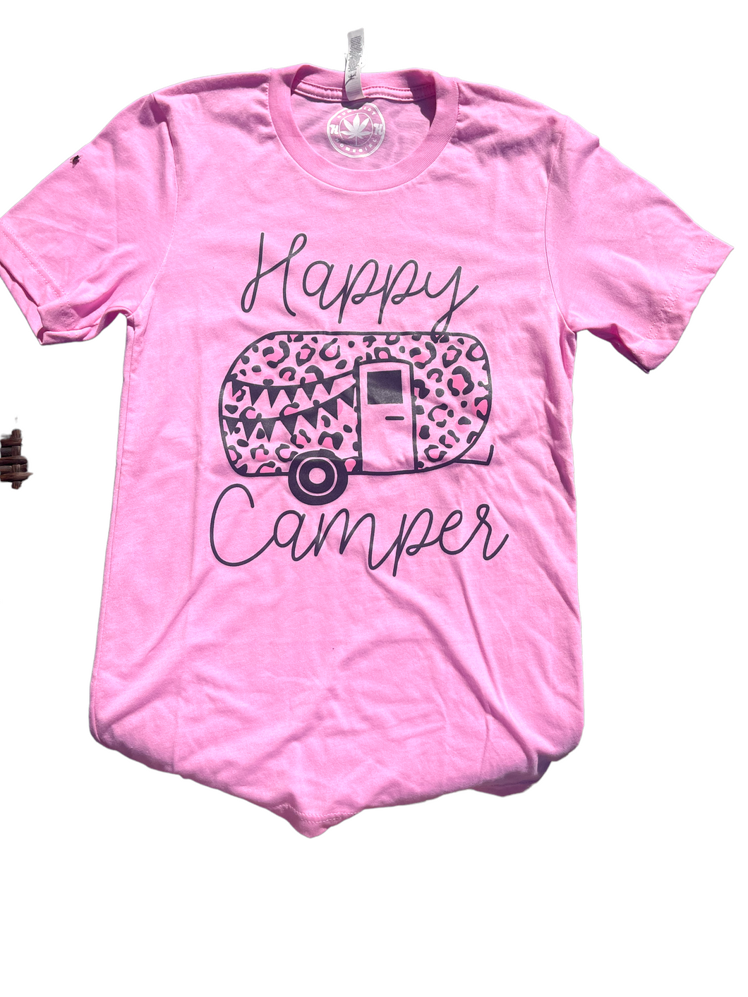 Happy Camper Pink Short-Sleeve T-Shirt
